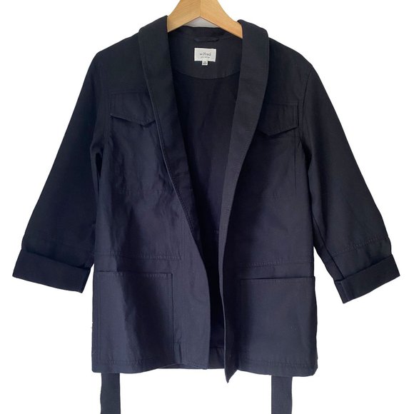 ARITZIA WILFRED BLACK UTILITY BELTED JACKET - Picture 6 of 7